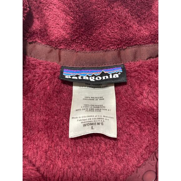 Patagonia Re Tool Fleece Jacket Sz Medium Bayberry Bordeaux X-Dye Sz L - Picture 2 of 3